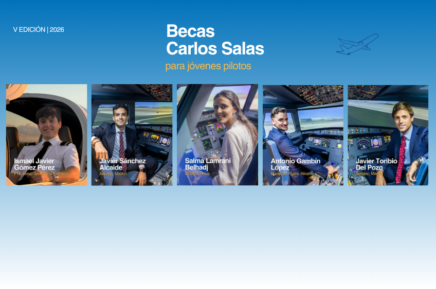 Elegidos los cinco jóvenes pilotos ganadores de la V edición de las Becas Carlos Salas